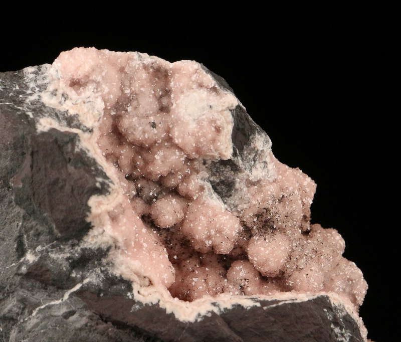 Rhodochrosite on Matrix,"N'Chwaning II Mine, Kalahari Manganese Field, Northern Cape, South Africa.