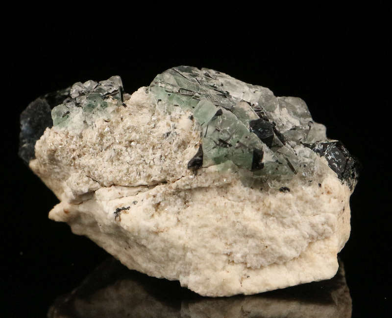 Fluorite, Schorl on Matrix, Erongo Mountains, Karibib Constituency, Erongo Region, Namibia
