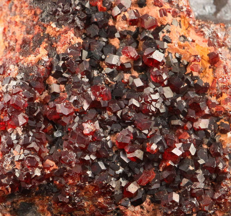 Andradite on Matrix, "N'Chwaning II Mine, Kalahari Manganese Field, Northern Cape, South Africa. "