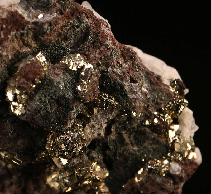 Calcite, Pyrite on Matrix, N'Chwaning II, Northern Cape, South Africa