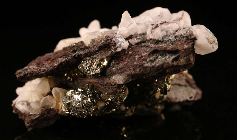 Calcite, Pyrite on Matrix, N'Chwaning II, Northern Cape, South Africa