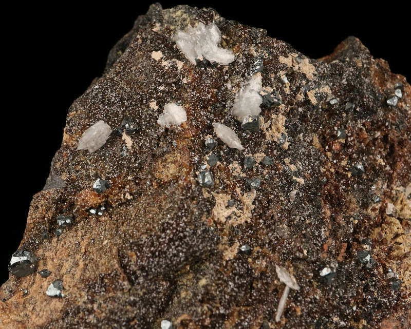 Celestine, Andradite & Hematite,"N'Chwaning II Mine, Kalahari Manganese Field, Northern Cape, South