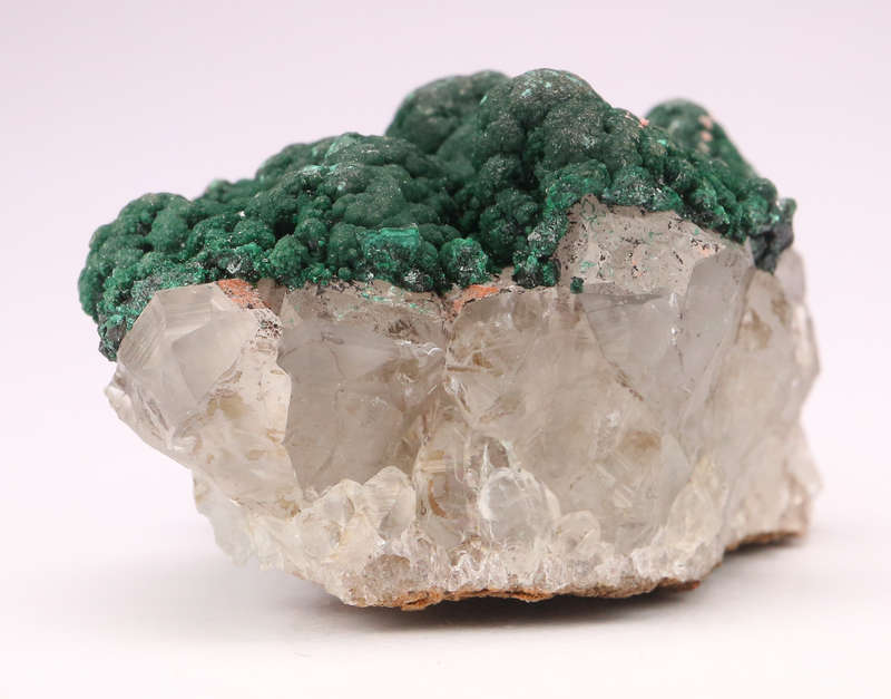 Malachite on Quartz Cluster, Mashamba West Mine, DRC