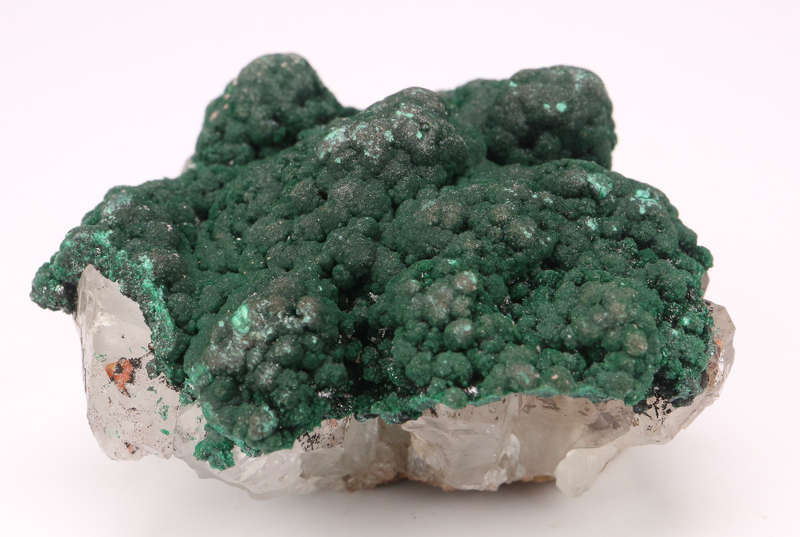 Malachite on Quartz Cluster, Mashamba West Mine, DRC