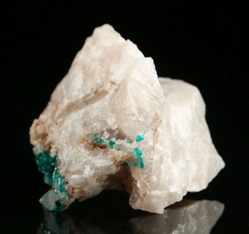 Dioptase on Quartz, Kaokoveld Region, Namibia