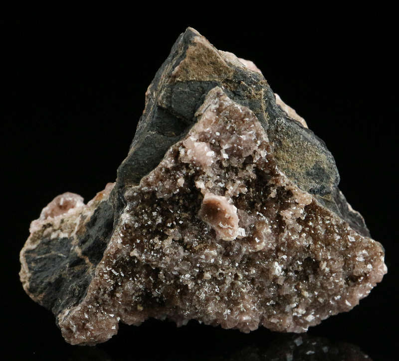 Rhodochrosite on Matrix,"N'Chwaning II Mine, Kalahari Manganese Field, Northern Cape, South Africa.