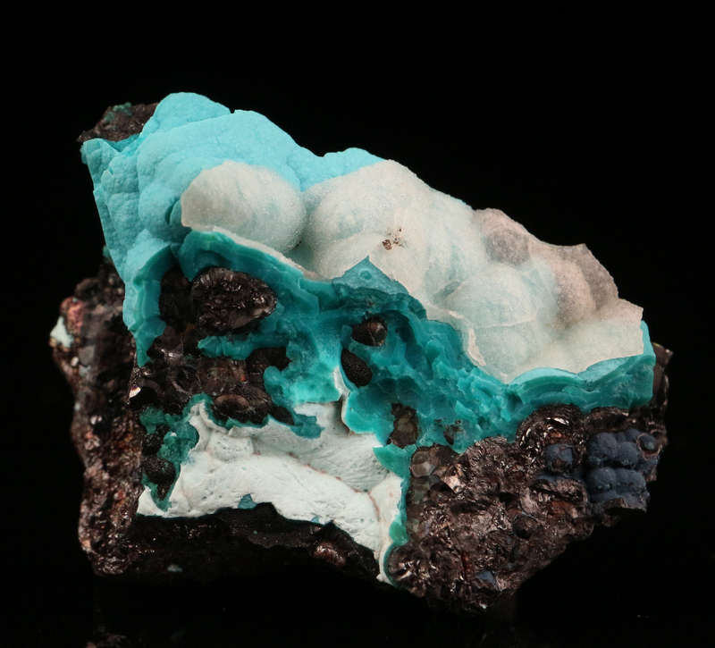 Quartz on Chrysocolla on Matrix, Skorpion Mine, Karas Region, Namibia