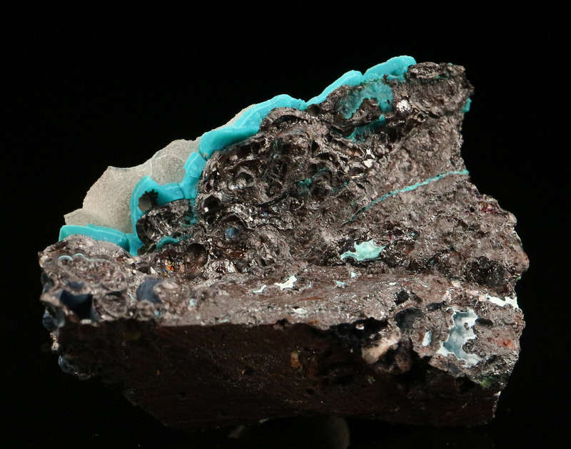 Quartz on Chrysocolla on Matrix, Skorpion Mine, Karas Region, Namibia