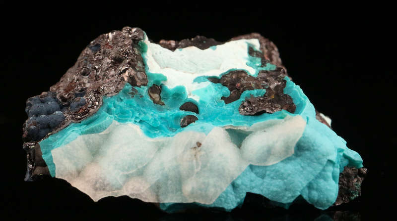 Quartz on Chrysocolla on Matrix, Skorpion Mine, Karas Region, Namibia