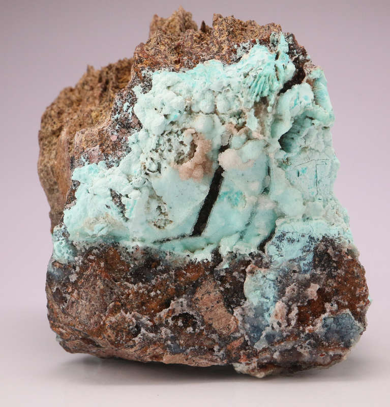 Quartz on Chrysocolla on Matrix, Mashamba West Mine, DRC