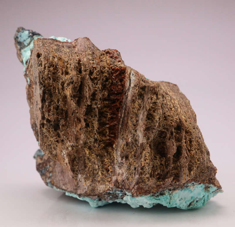 Quartz on Chrysocolla on Matrix, Mashamba West Mine, DRC