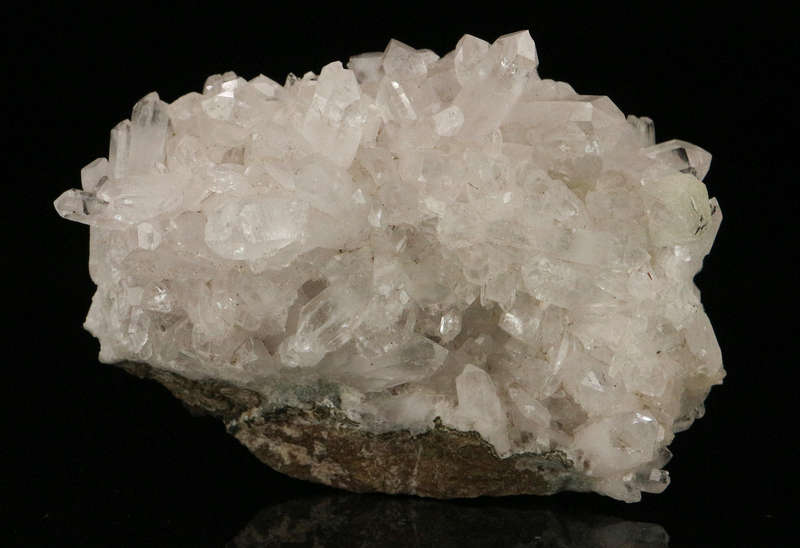 Prehnite on Quartz Cluster, Gobobosebberge Mnt, Namibia