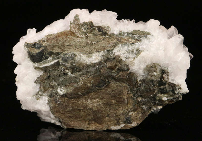 Prehnite on Quartz Cluster, Gobobosebberge Mnt, Namibia