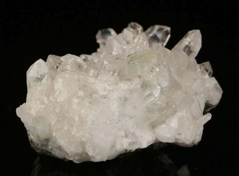 Prehnite on Quartz Cluster, Gobobosebberge Mnt, Namibia