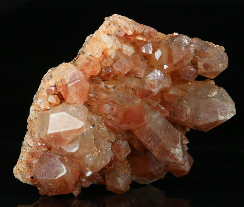 Red Hematite in Quartz Cluster, Orange River Area, Northern Cape, South Africa