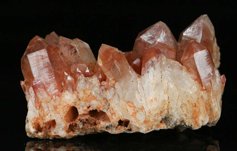 Red Hematite in Quartz Cluster, Orange River Area, Northern Cape, South Africa