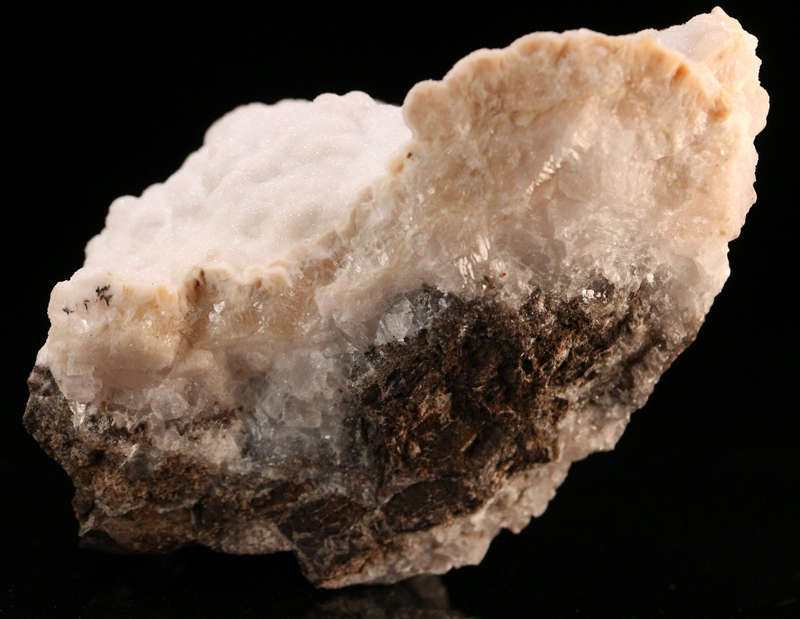 Quartz on Calcite on Matrix, N'Chwaning I, Northern Cape, South Africa