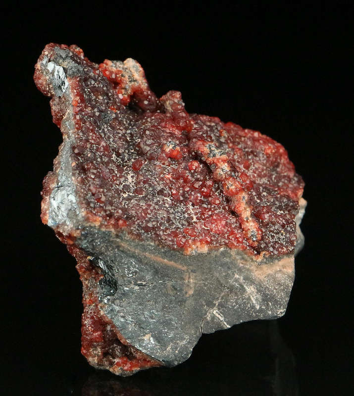 Andradite on Hematite on Matrix,"N'Chwaning II Mine, Kalahari Manganese Field, Northern Cape, South