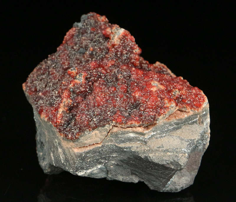 Andradite on Hematite on Matrix,"N'Chwaning II Mine, Kalahari Manganese Field, Northern Cape, South