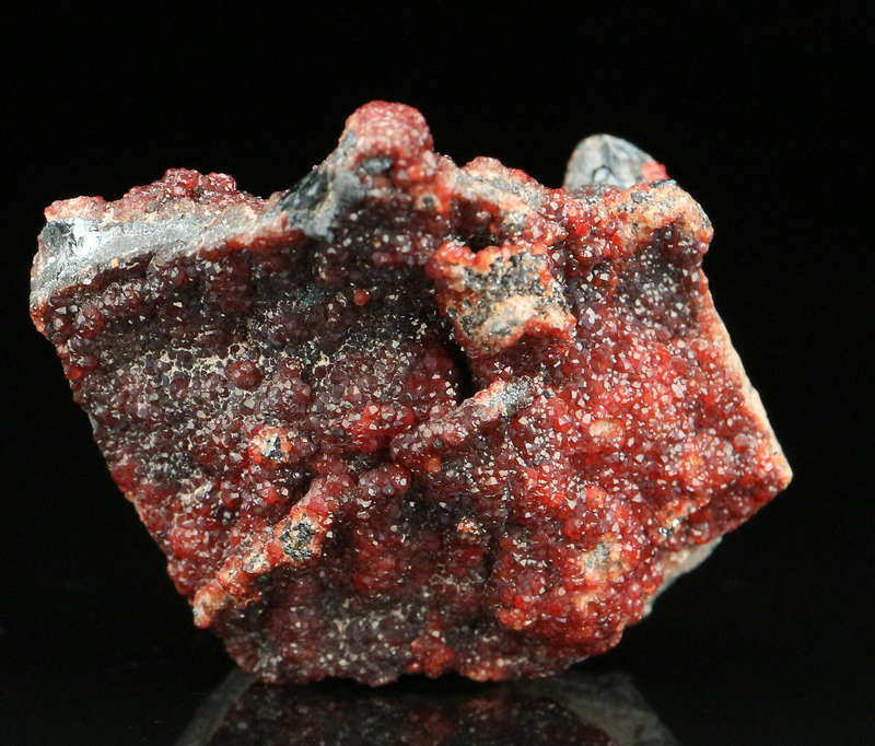 Andradite on Hematite on Matrix,"N'Chwaning II Mine, Kalahari Manganese Field, Northern Cape, South