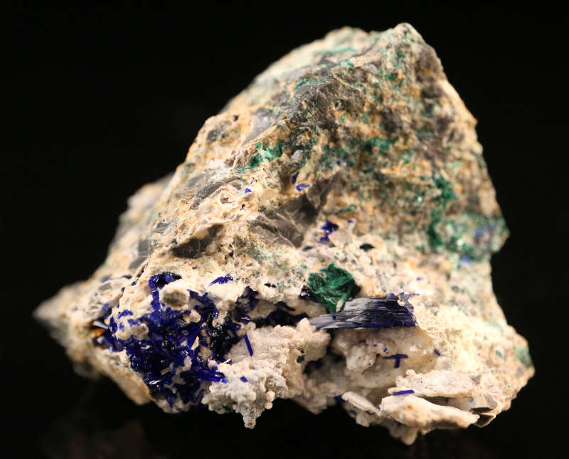 Azurite on Matrix, Tsumeb Mine, Namibia