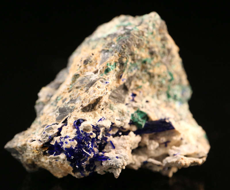 Azurite on Matrix, Tsumeb Mine, Namibia