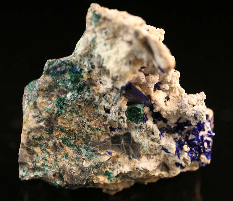 Azurite on Matrix, Tsumeb Mine, Namibia