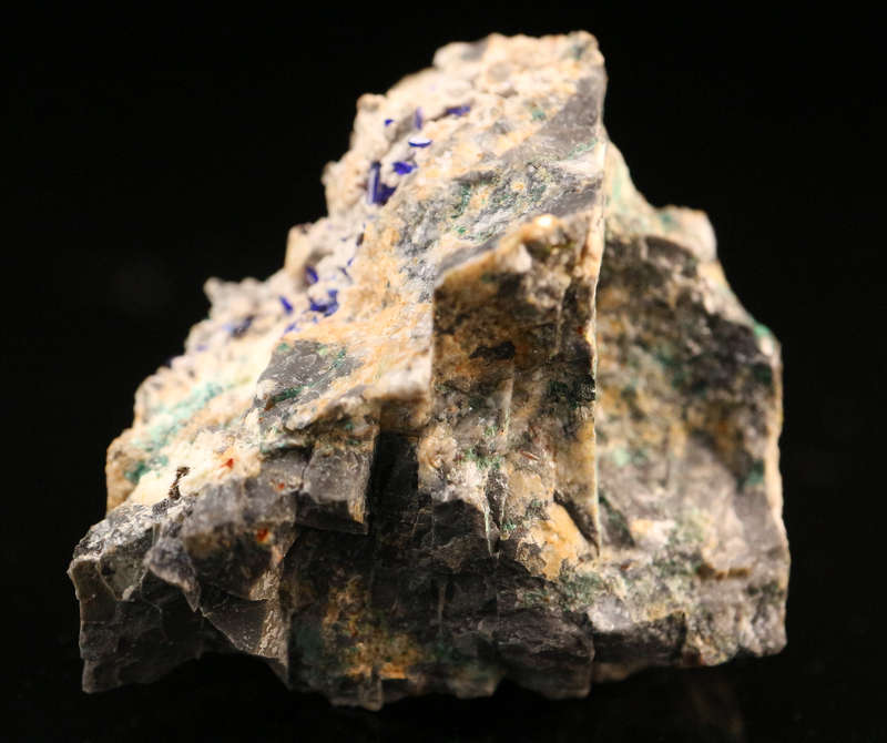 Azurite on Matrix, Tsumeb Mine, Namibia