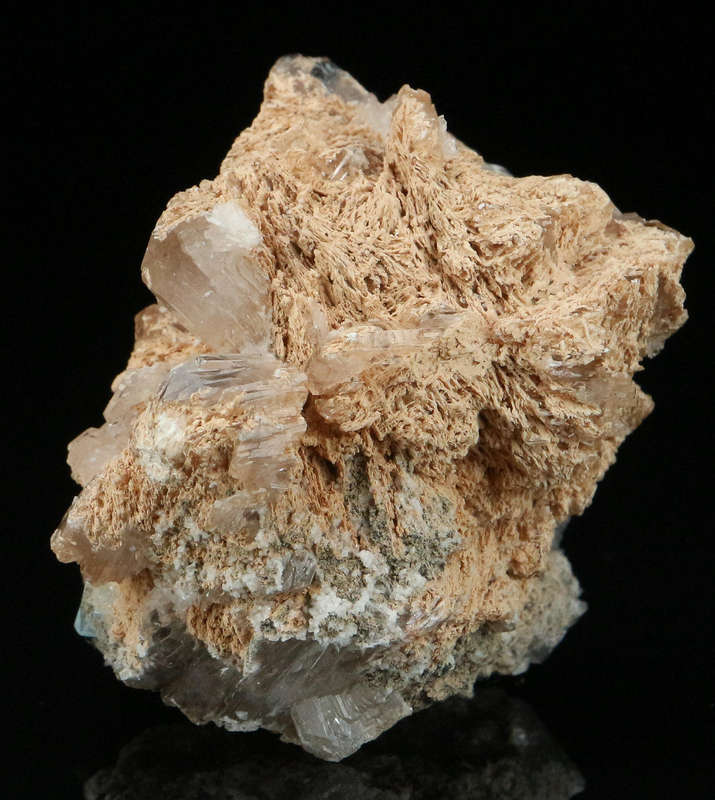 Hydroxyapophyllite on Matrix,"N'Chwaning II Mine, Kalahari Manganese Field, Northern Cape, South Afr