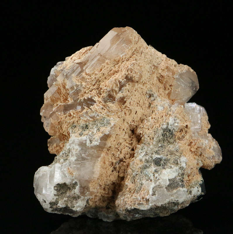 Hydroxyapophyllite on Matrix,"N'Chwaning II Mine, Kalahari Manganese Field, Northern Cape, South Afr