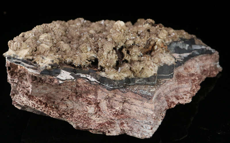 Olmiite on Matrix, "N'Chwaning II Mine, Kalahari Manganese Field, Northern Cape, South Africa. "