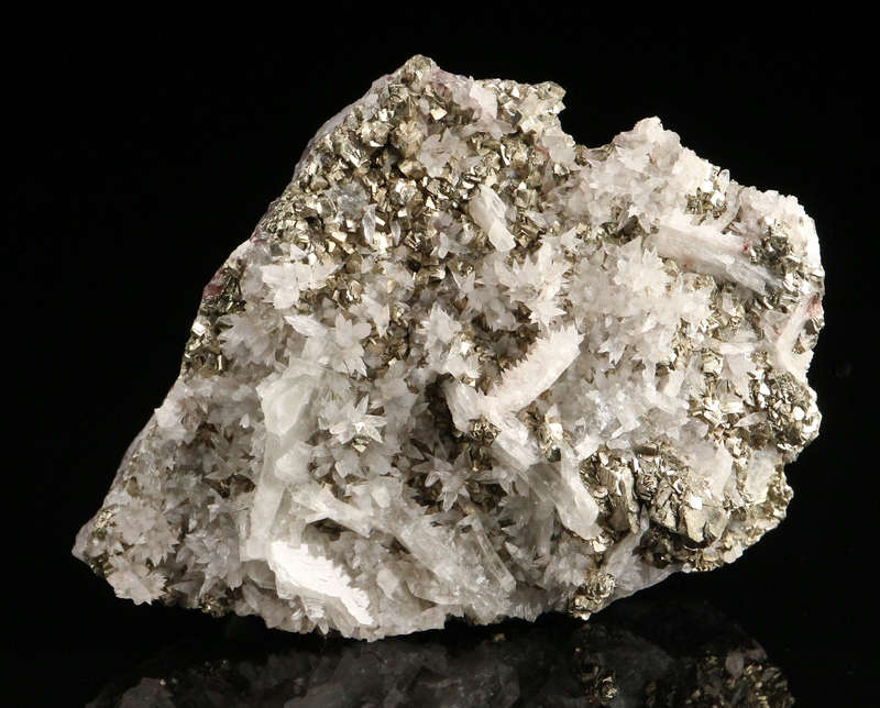 Calcite & Pyrite on Matrix,"N'Chwaning II Mine, Kalahari Manganese Field, Northern Cape, South Afric