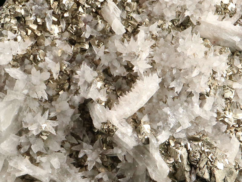Calcite & Pyrite on Matrix,"N'Chwaning II Mine, Kalahari Manganese Field, Northern Cape, South Afric