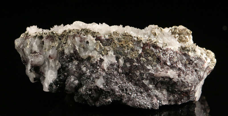 Calcite & Pyrite on Matrix,"N'Chwaning II Mine, Kalahari Manganese Field, Northern Cape, South Afric
