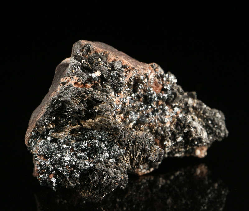 Hausmannite & Hematite on Matrix,"N'Chwaning II Mine, Kalahari Manganese Field, Northern Cape, South