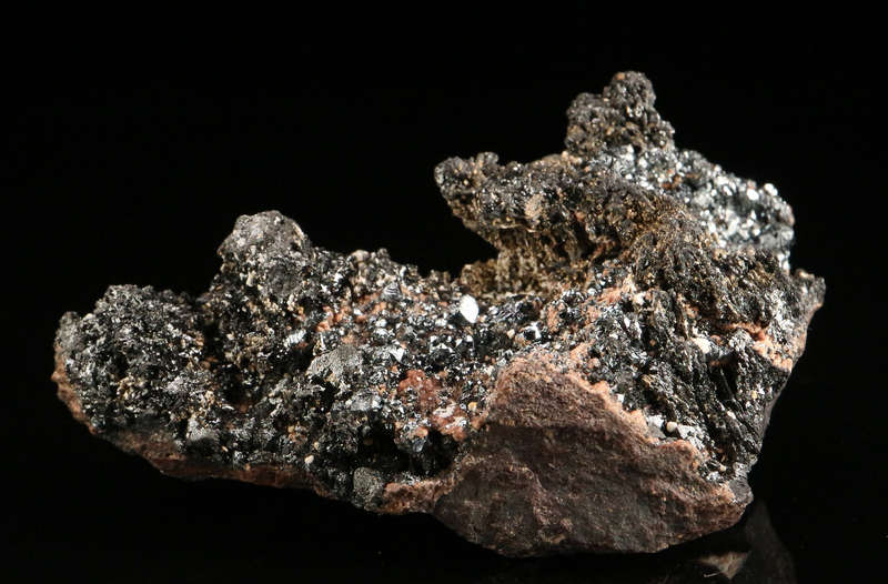 Hausmannite & Hematite on Matrix,"N'Chwaning II Mine, Kalahari Manganese Field, Northern Cape, South