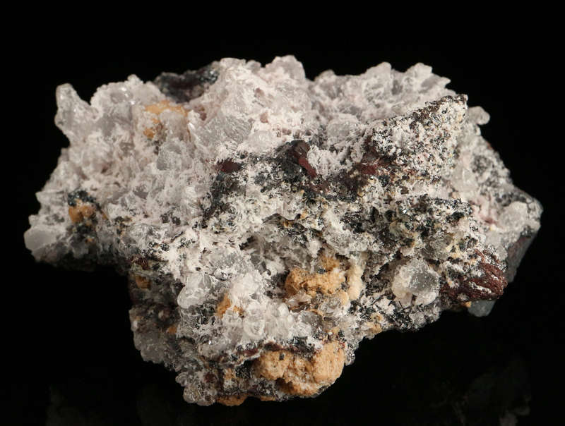Calcite & Hematite on Matrix,"N'Chwaning II Mine, Kalahari Manganese Field, Northern Cape, South Afr