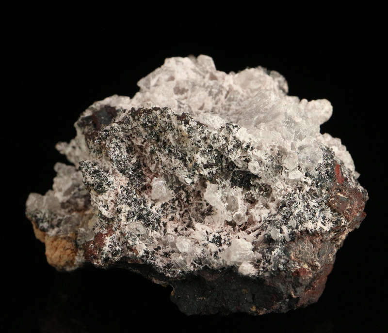 Calcite & Hematite on Matrix,"N'Chwaning II Mine, Kalahari Manganese Field, Northern Cape, South Afr