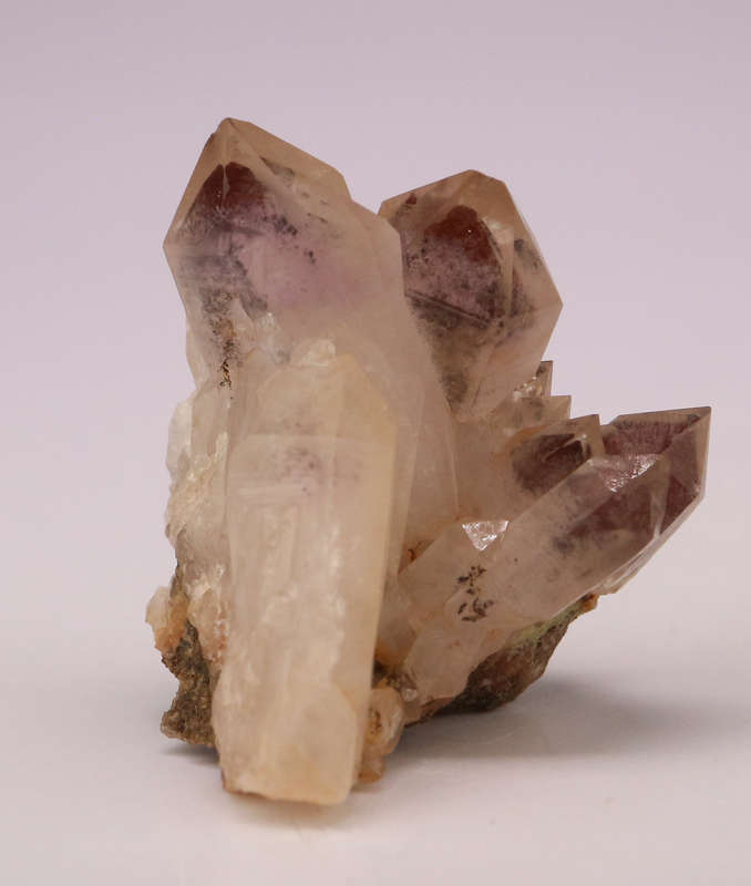 Red Hematite in Quartz Cluster, Orange River Area, Northern Cape, South Africa