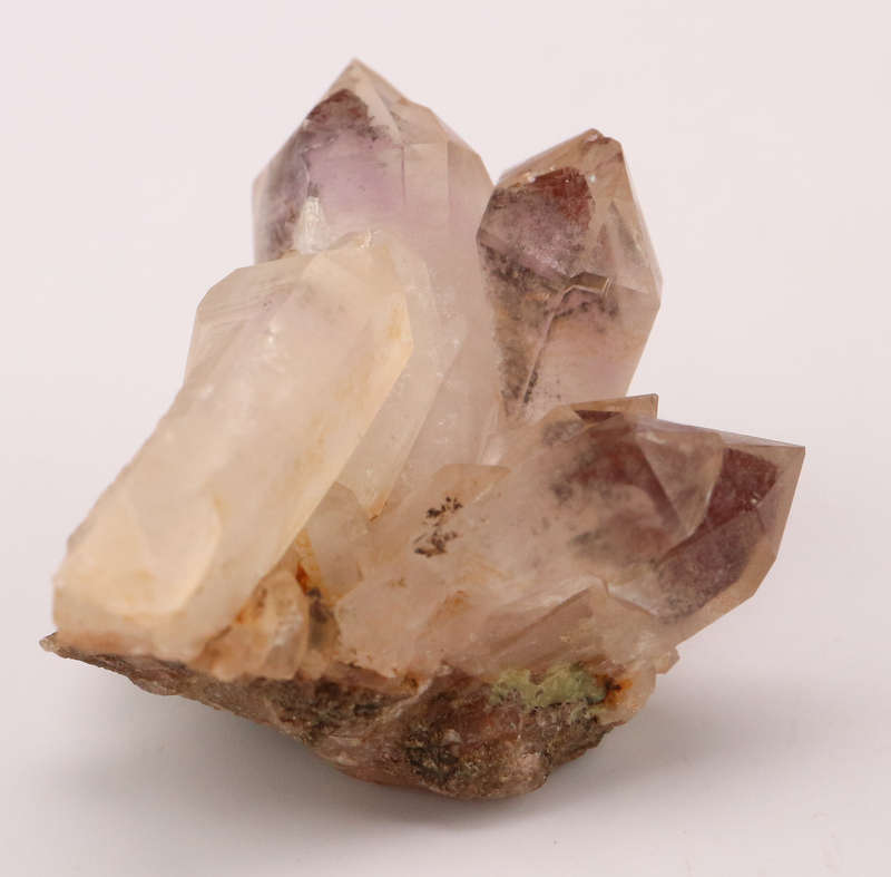 Red Hematite in Quartz Cluster, Orange River Area, Northern Cape, South Africa