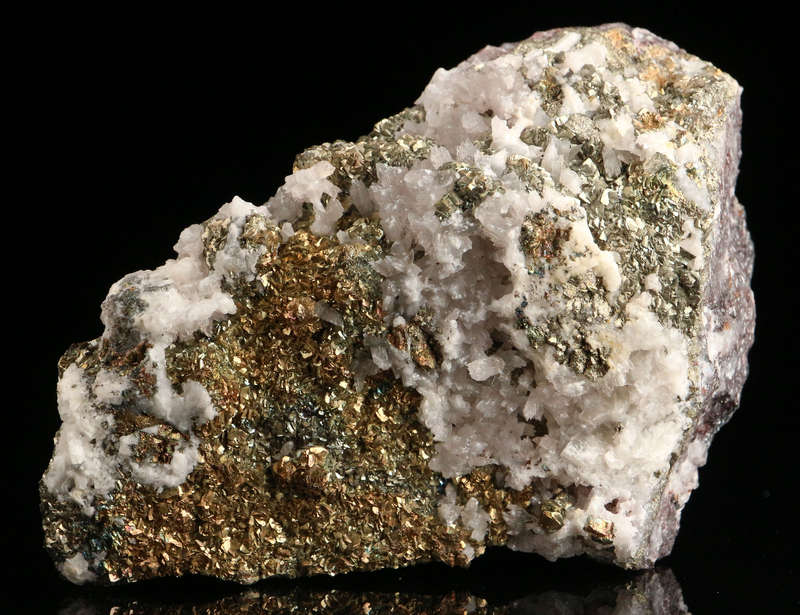 Pyrite & Calcite on Matrix,"N'Chwaning II Mine, Kalahari Manganese Field, Northern Cape, South Afric