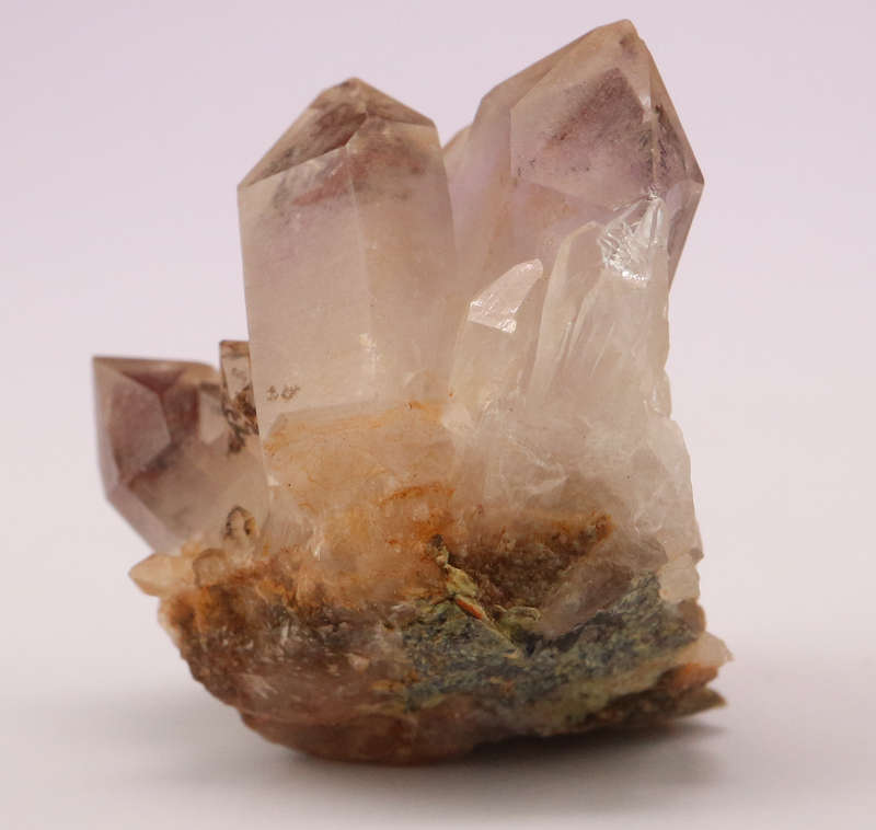Red Hematite in Quartz Cluster, Orange River Area, Northern Cape, South Africa