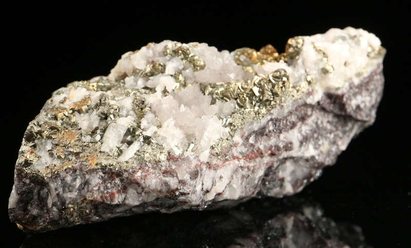 Pyrite & Calcite on Matrix,"N'Chwaning II Mine, Kalahari Manganese Field, Northern Cape, South Afric