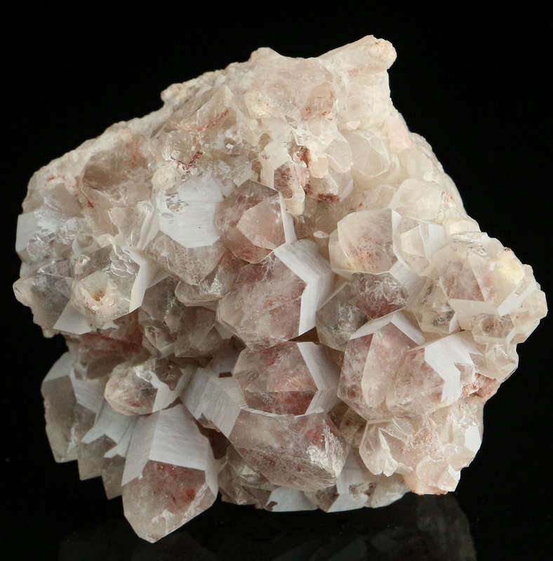 Red Hematite in Quartz Cluster, Orange River Area, Northern Cape, South Africa