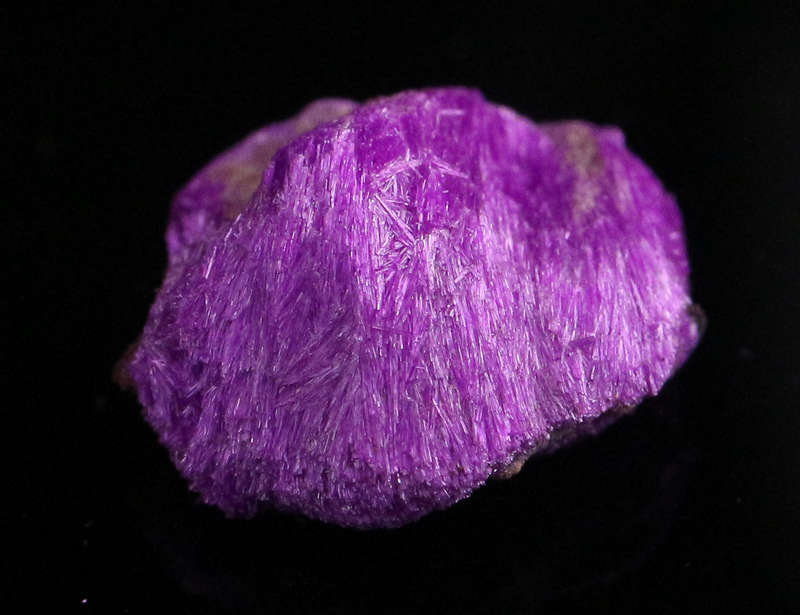 Fibrous Sugilite Micromount,"N'Chwaning III Mine, Kalahari Manganese Field, Northern Cape, South Afr