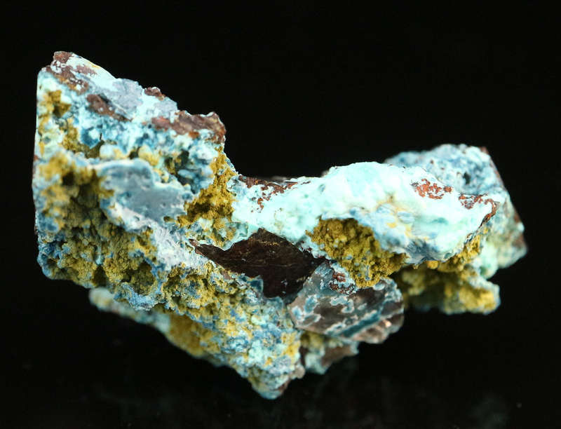 Duftite, Chrysocolla on Quartz, Kaokoveld Region, Namibia