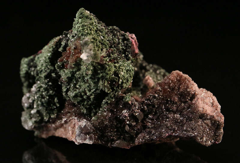 Malachite on Cobaltoan Calcite, Kakanda deposit, Lubudi, Lualaba, DR Congo