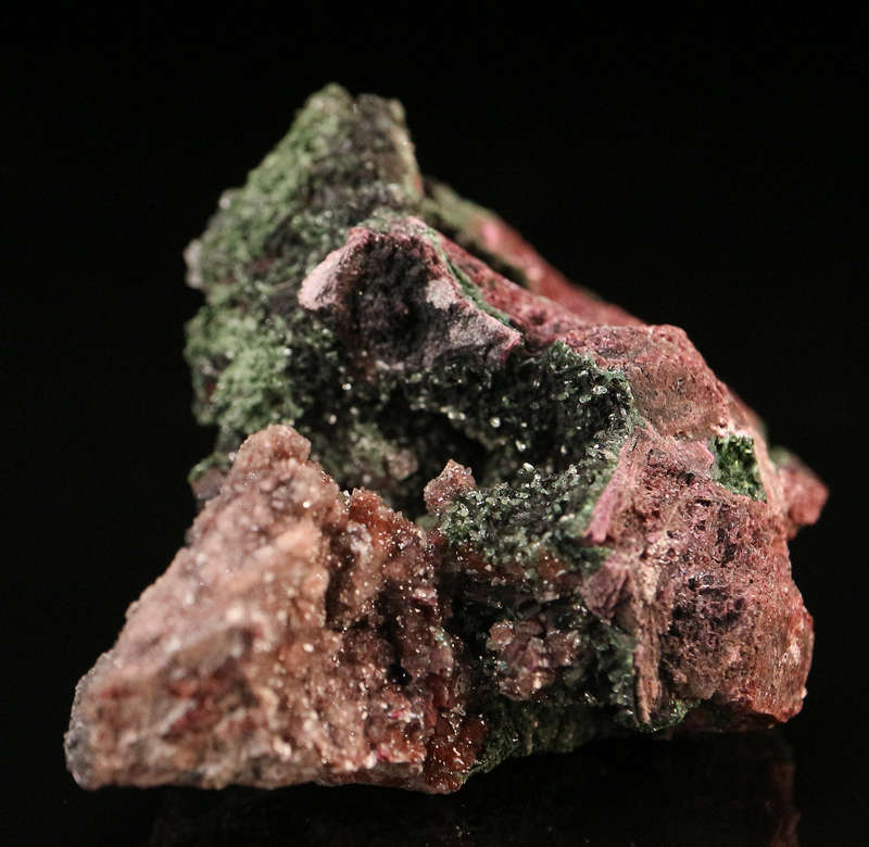 Malachite on Cobaltoan Calcite, Kakanda deposit, Lubudi, Lualaba, DR Congo