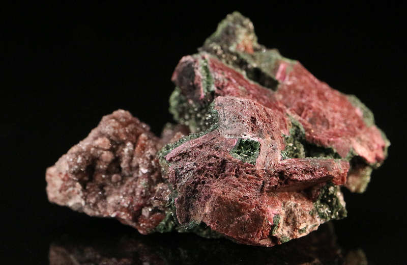 Malachite on Cobaltoan Calcite, Kakanda deposit, Lubudi, Lualaba, DR Congo