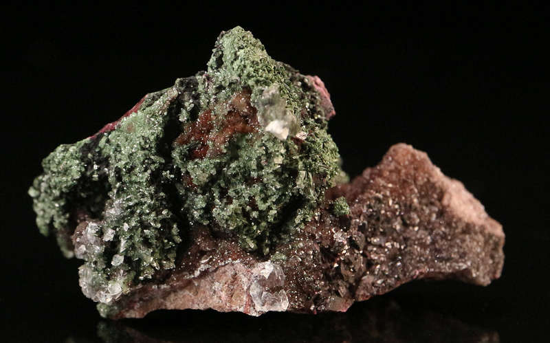 Malachite on Cobaltoan Calcite, Kakanda deposit, Lubudi, Lualaba, DR Congo